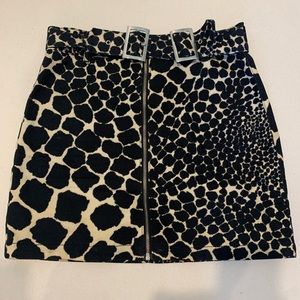 Topshop Giraffe Print Skirt